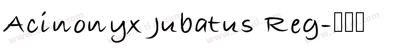Acinonyx Jubatus Reg字体转换